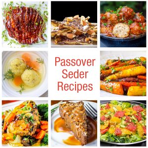 collection of Passover seder recipe pictures.