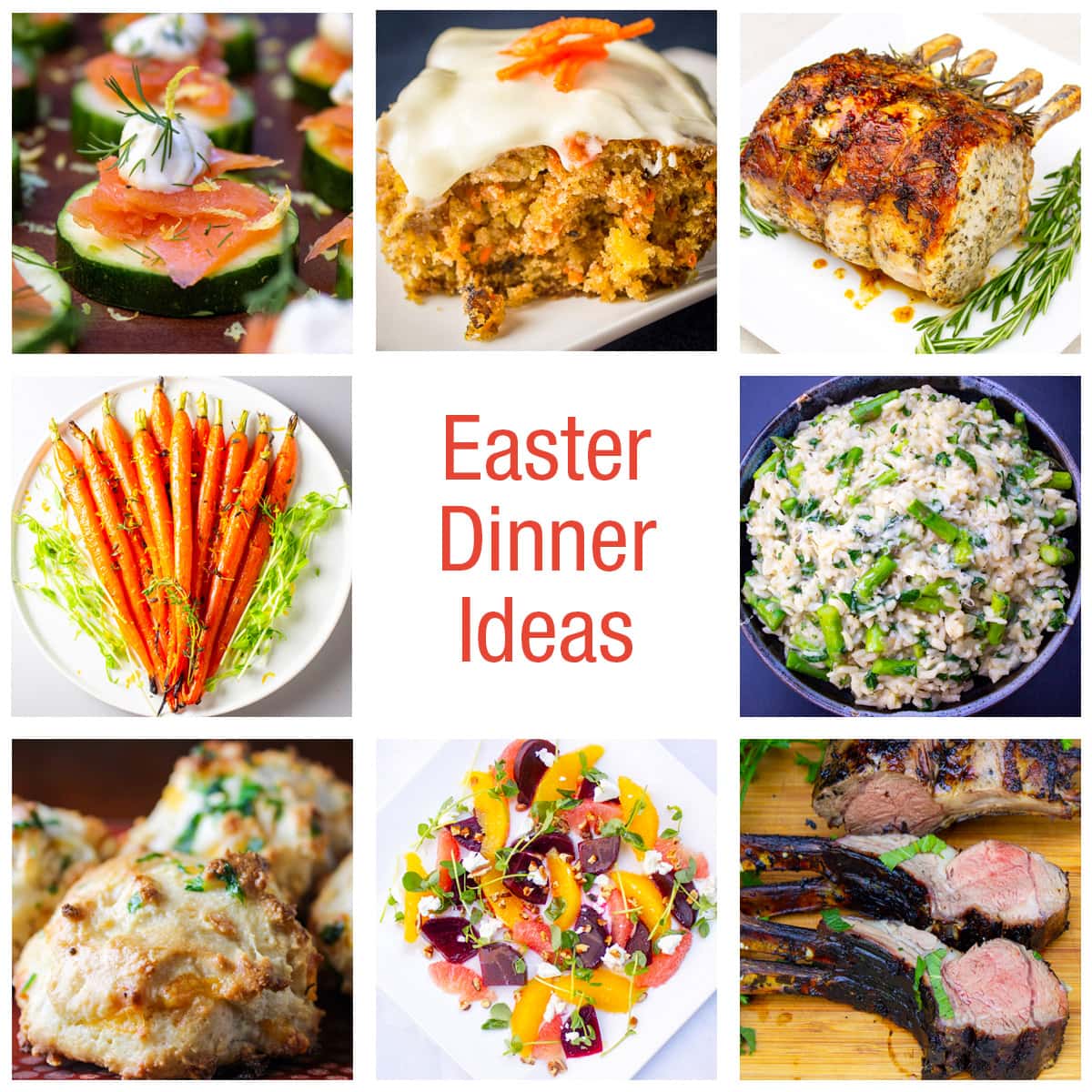 collection of easter dinner recipe pictures. 