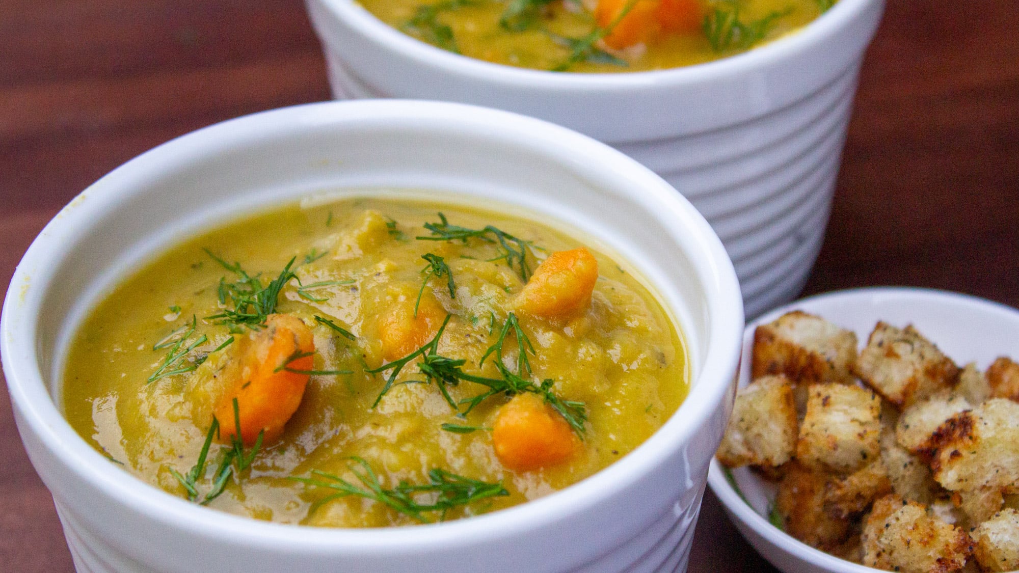 Vegetarian Split Pea Soup Recipe (Smooth or Chunky)