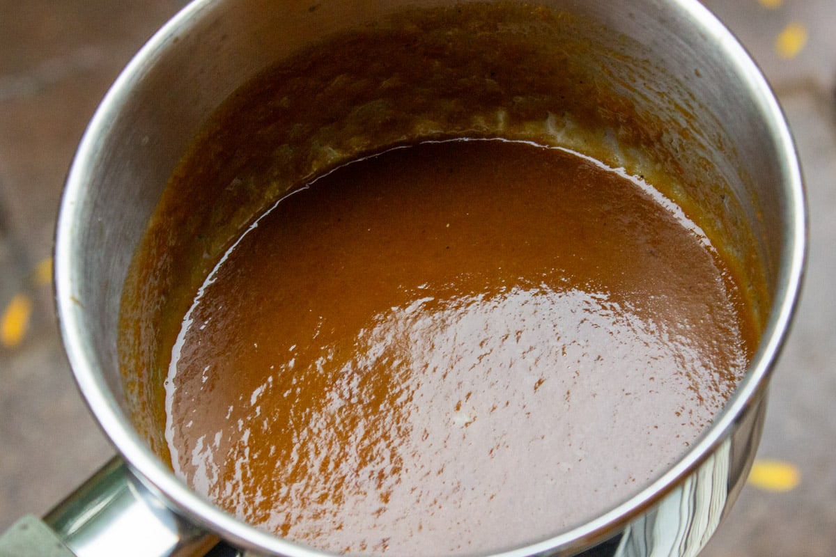 Thickened Korean marinade/glazed in pot.