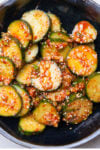 Bowl of Korean cucumber salad.